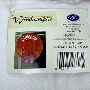 Windsculpts Kathy Hatch Welcome Lady's Red Hat Club Garden/Yard Flag--25" Round